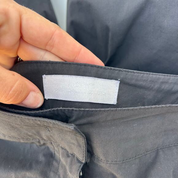 Amomento Women’s Curved Leg Pants Barrel Wide Cropped Small 0 Cotton - Picture 5 of 13